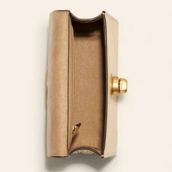 NWT Coach Jennifer Lopez CREAM SNAKESKIN GOLD Crossbody EXTREMLY RARE - Picture 5 of 6